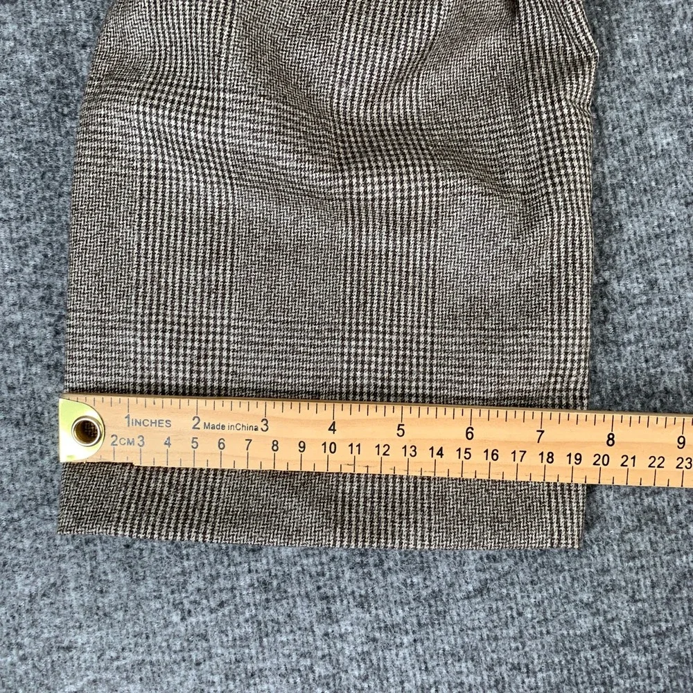 Banana Republic Wool Pant Men 34x33 Vitale Barberis Flannel Houndstooth Check